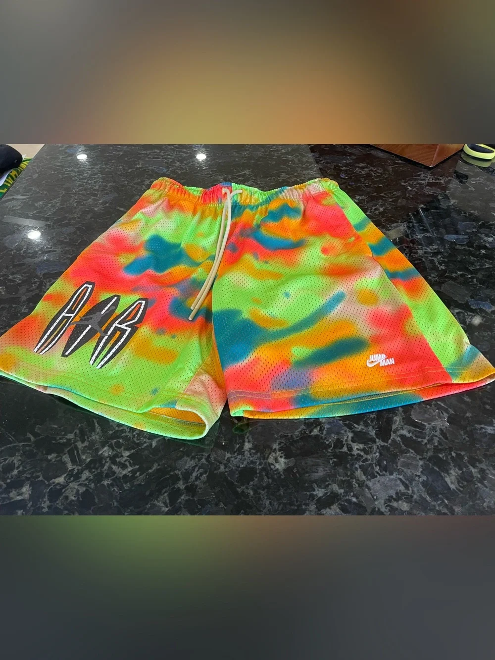 Nike Jordan Multicolor Tie-Dye Mesh Athletic Shorts
